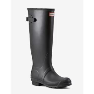 Hunter Boots Womens Original Tall Matte Black Waterproof Rain Boots Size 8